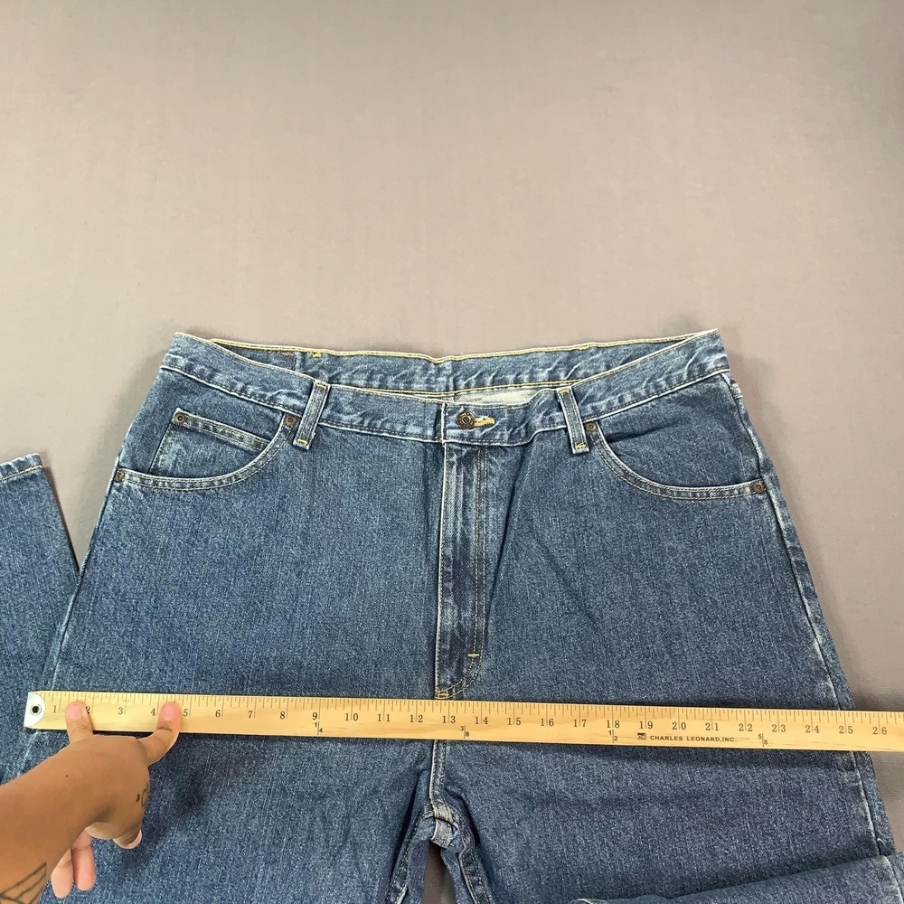 NEW Wrangler Five Star 96501DS Jeans Mens 40x32 Blue Regular Straight Denim - Picture 10 of 15